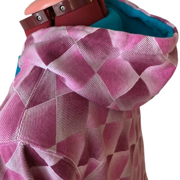 ROXY - Pink / Aqua - Long Sleeve Full Zip Hoody - XL (fit Med adult) - Picture 9 of 11